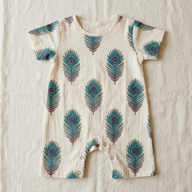 The Royal Peacock Baby Romper