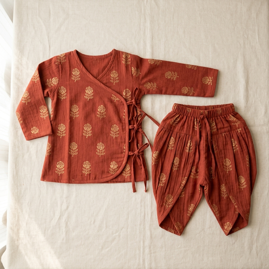 The Agra Rose Angarakha Set