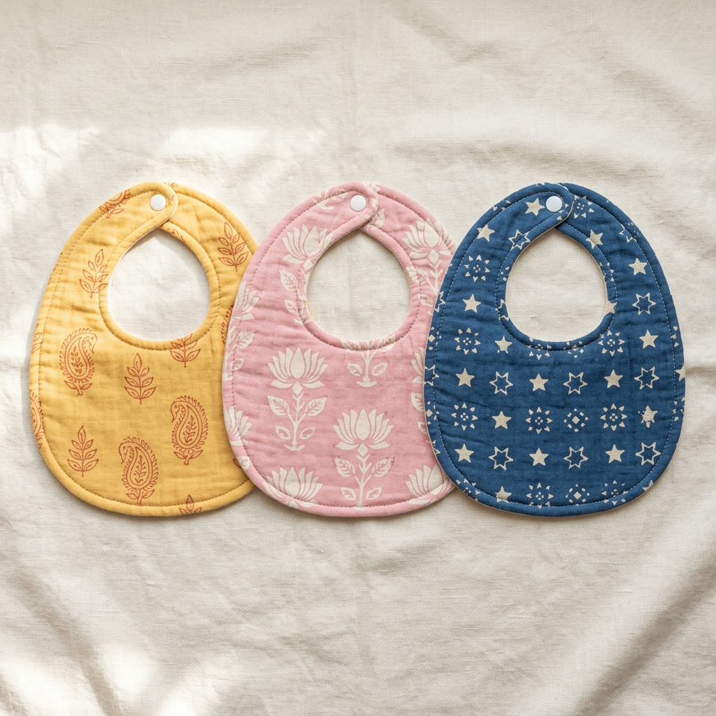 The Heritage Block Print Bib Set (3-Pack)