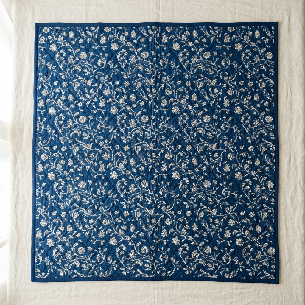 The Jaipur Indigo Floral Quilt