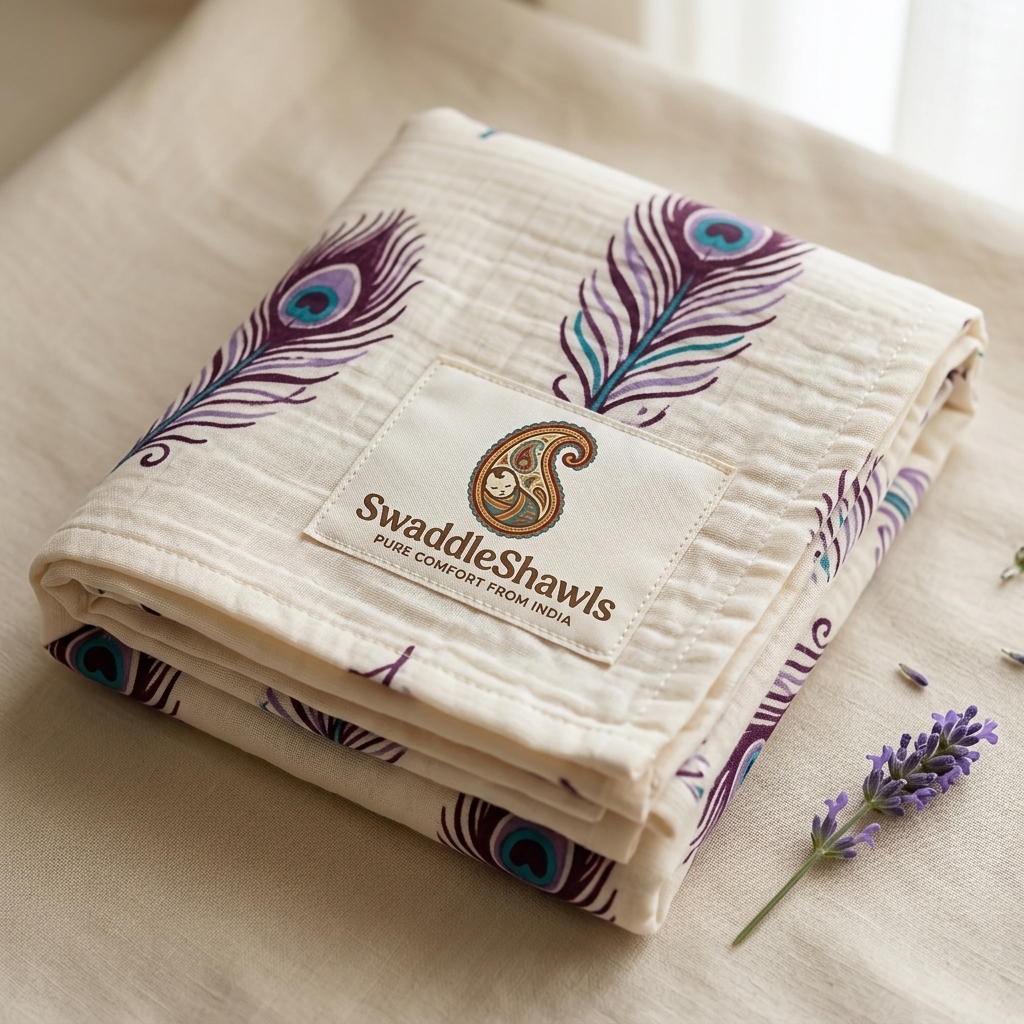 The Royal Peacock Plum Swaddle